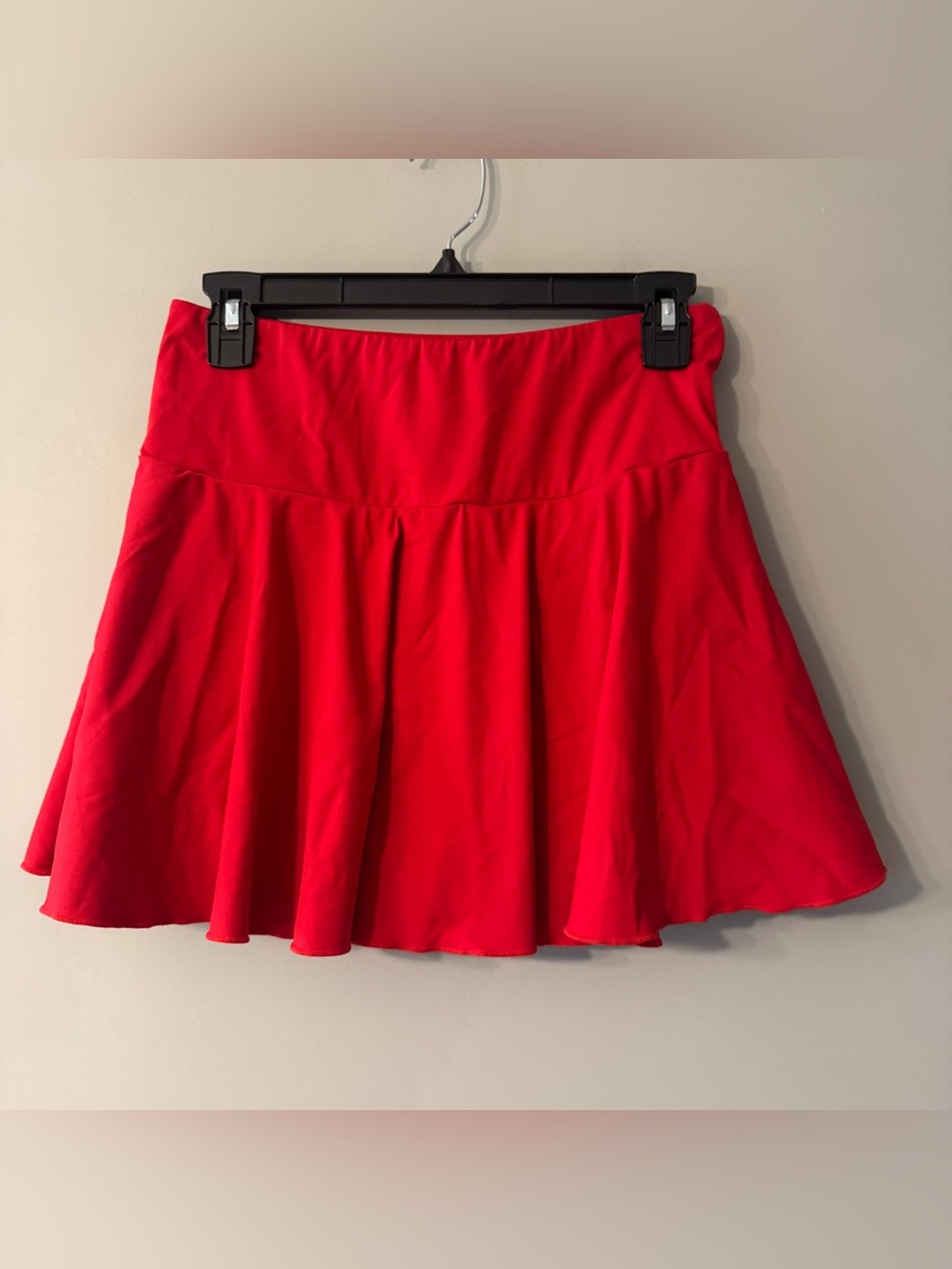 Red Skort - Flared Skater Style | M